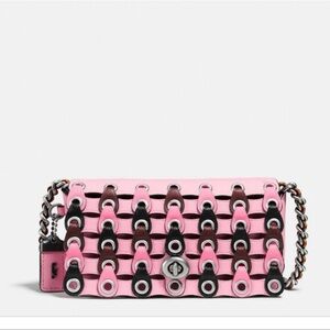 NWT Coach 1941 Dinkier Purse Link Petal Pink Colorblock W/Chain Strap Vintage
